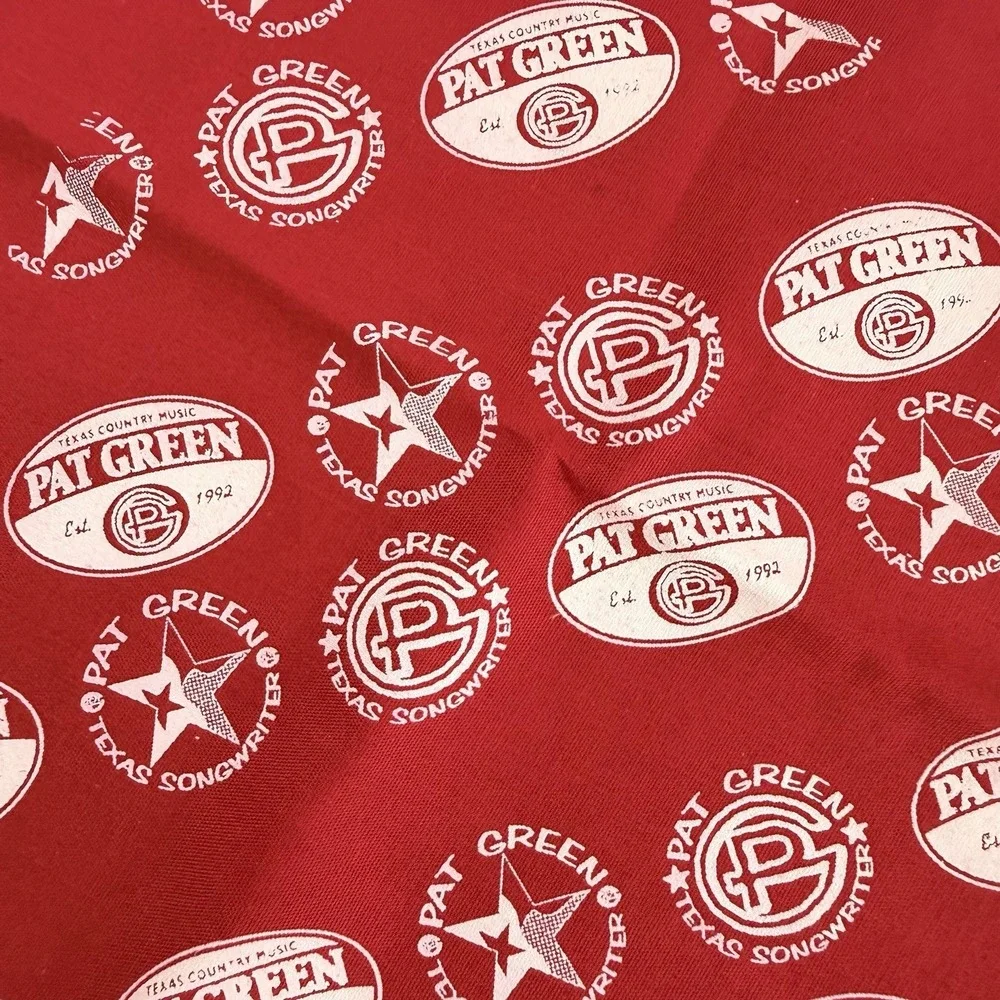 Vintage Pat Green Texas Songwriter Red Country Music Bandana Scarf 20